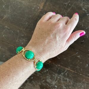 Stella & Dot Green and Gold Bracelet